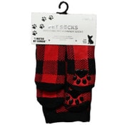 Wholesale - *AS IS*1 Pair Red Plaid Socks (No UPC) C/P 36